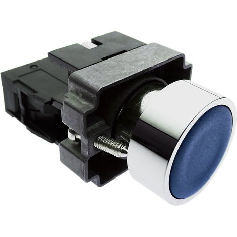 BeMatik - Pulsante interruttore di blocco 22mm 400V 10A blu