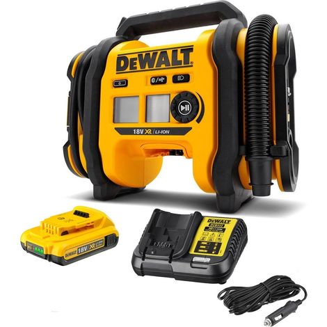 DeWalt DCC018 18V XR Cordless Inflator Triple Source + 18v Battery + Charger (1/4)
