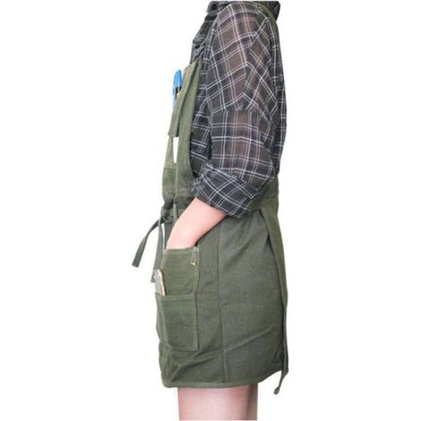 Tablier professionnel - Unbrand - Toile résistante 16 oz - Poches à outils doublement cousues - Dimensions 125,2x64 cm (1/5)