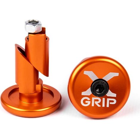 Tapones de manillar X-grip para diámetro de orificio de 12-16,2 mm, color naranja. (1/2)