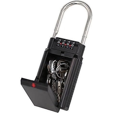 Coffre-fort à clés, coffre à clés codé, coffre-fort à combinaison, rangement sécurisé pour clés d'accès, idéal pour les amis et les personnes âgées. (1/4)
