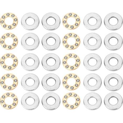 10 pcs Roulements à Billes Poussée Roulement à Billes de Haute Précision en Acier Plat Roulements Fixés pour la Fabrication de Machines(F4-9M 4x9x4mm) (1/4)