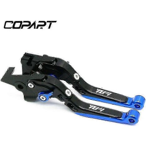 Accessoires moto uniques pour Yamaha YZFR1, YZF-R1 et YZF R1 (1999-2018) : leviers de frein et d'embrayage pliables et extensibles avec protection (BKBUBKBU). (1/5)