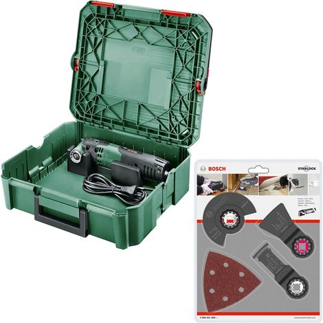 Bosch Multifunktionswerkzeug PMF 250 CES + Zubehörset Universal 13 tlg. STARLOCK (1/5)