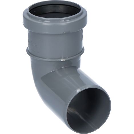 Coude sanitaire PP-HT 50/90, pour eaux usées intérieures, couleur cendrée, Onn (1/3)