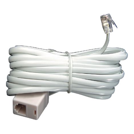 Prolongador macho-hembra 6P4C 7,5 metros blanco