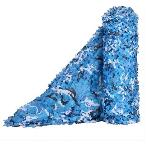 Malla de camuflaje para dar sombra, proteger del sol y decorar fiestas, 1,5 x 2 m (camuflaje marino) (1/5)