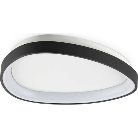 Ideal Lux GEMINI 42 cm integrierte ON-OFF-LED-Halbbündigleuchte, Schwarz, 3000 lm, 3000 K