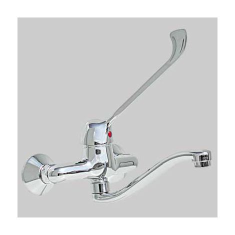 MONOCOMANDO LAVELLO A PARETE LEVA CLINICA Cromo MADE IN ITALY