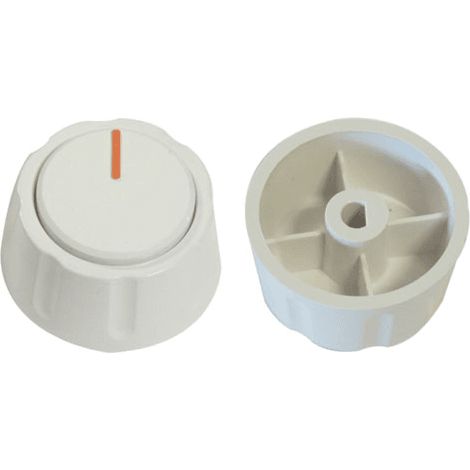 BOUTON MANETTE BLANCHE DIAM 6 M/M pour TABLE DE CUISSON -... (1/2)