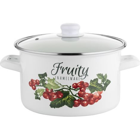Pentola smaltata Emalia Polska Pleszew Kalina 22 cm 4,8 l