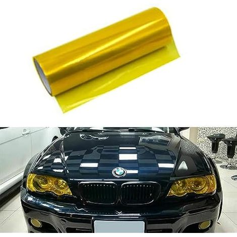 Film teinté jaune pour phares, feux arrière et antibrouillards de voiture, 30 cm x 200 cm (1/3)