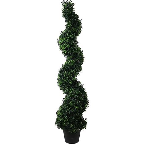 120cm Artificial Natural Boxwood Spiral Topiary (1/5)