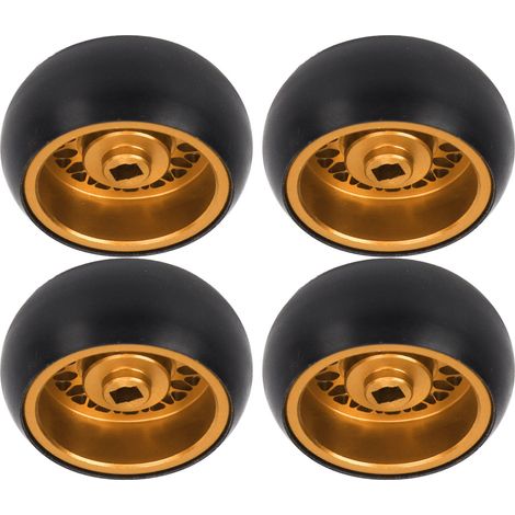 Satz mit 4 RC-Driftreifen, Ersatzreifen aus Aluminiumlegierung für WLtoys K989 1/28 RC-Car, goldfarben (1/4)