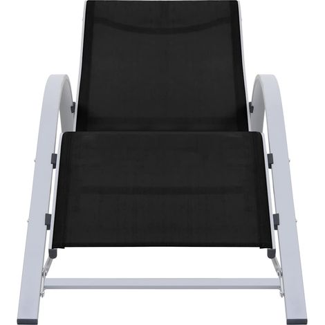 Maison Exclusive - Sonnenliege Textilene und Aluminium Schwarz (1/5)