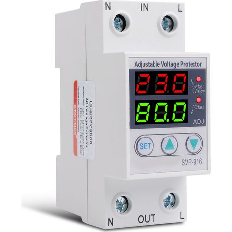 Estabilizador de voltaje ajustable de 220 V y 40 A con protección contra sobretensión y subtensión y función de recuperación automática. (1/5)