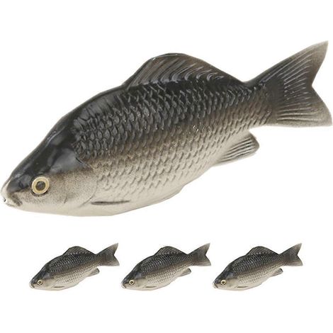 Lot de 4 modèles de poissons artificiels, faux poissons, modèles de poissons réalistes et vivants (1/5)