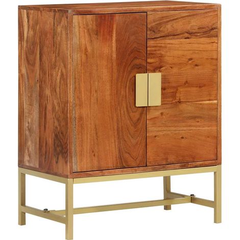 Sideboard 60x35x75 cm Massivholz Akazie (1/5)