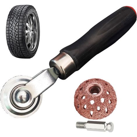 Kit de réparation de Pneu Pneu à Rouleau de compactage à Combinaison Solide et Roues de Polissage 2 pièces Roue de Polissage de tête de meulage de réparation de Pneu pour de à air (1/5)