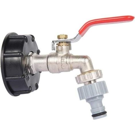 Adapter for IBC S60X6 tank, replacement valve fitting, 1/2 inch hose (1/5)