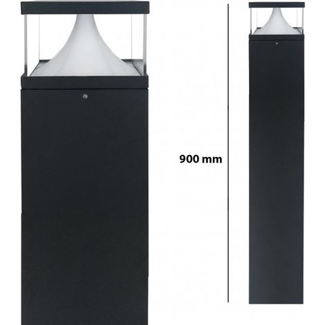 Pilier LED Extérieur Carré Transparent - 12 W - IP 65 - 900 mm - DeliTech®