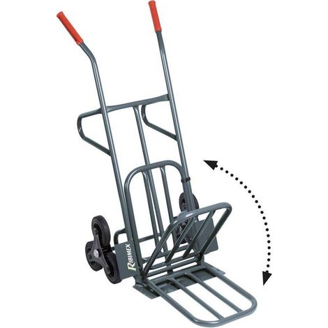 Chariot Diable 6 Roues - Bâti Robuste - Bavette Rabattable - Idéal pour Transporter des Charges Lourd - D-Work