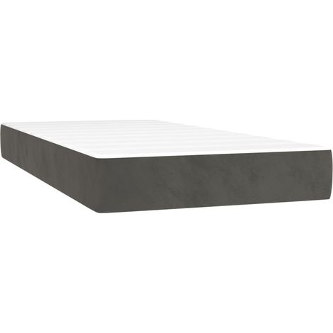 Maison Exclusive - Materasso a Molle Insacchettate Rigidità Media Grigio Scuro 90x200x20 cm in Velluto