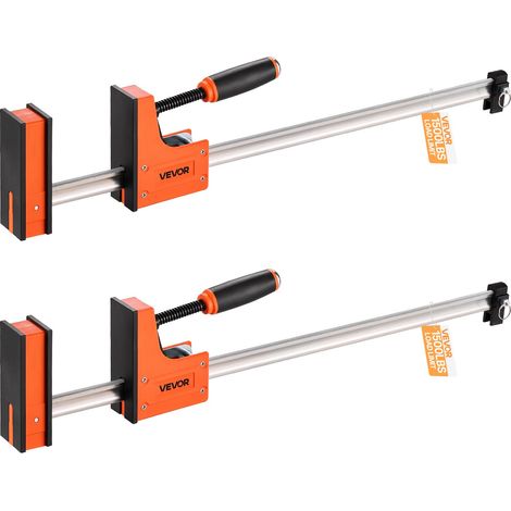 Lot de 2 serre-joints parallèles 91,4 cm, pince écarteur en F pour menuiserie et métallurgie, pression uniforme (1/5)