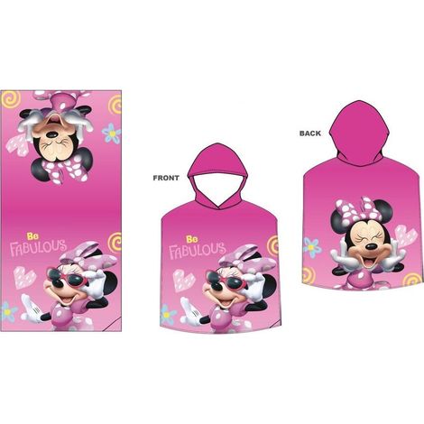 Poncho toalla Minnie Disney microfibra