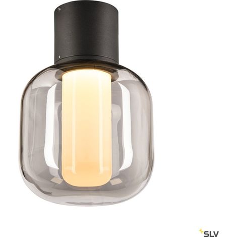 Plafonnier extérieur OVALISK gris LED 75W 3000/4000K interrupteur C - SLV - 1004677 (1/5)