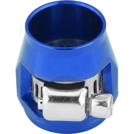 Flexible Hose End Clamp AN4 12mm Blue - Oil Fuel Water Line Connector Finisher, Tube Clip for Auto Pipe (1/5)