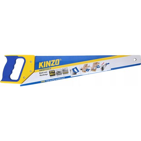 Sierra manual kinzo hand saw hoja 500 mm mango ergonómico