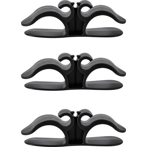 Organisateur de cordon de cuisine, 9,6 x 3 cm, petit enrouleur de cordon multifonctionnel pour appareils de cuisine, noir, 3 pièces. (1/5)
