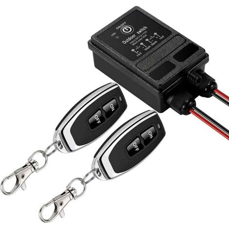 Commutateur à Distance sans Fil - DC 12V/24V/48V/72V - Relais 40A - Rayon 328 Pieds - Télécommande RF (1/5)