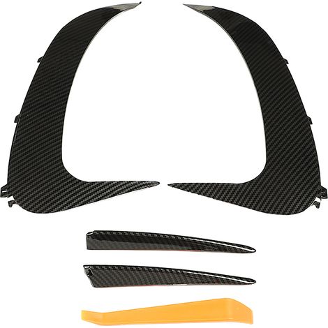Spoiler de grille d'aération de pare-chocs arrière pour les modèles Mercedes-Benz Classe C W206 AMG Line de 2021 et ultérieurs, en ABS, style fibre de carbone. (1/5)