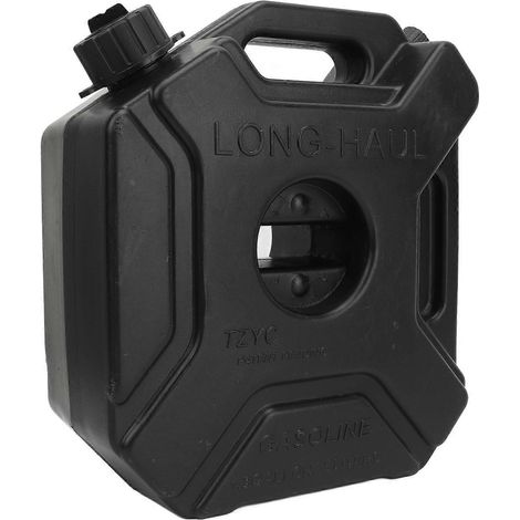 Bidon d'essence/carburant de 5 L (1,3 gallon) noir, réservoir de secours pour voiture, moto, UTV, quad et moto tout-terrain. (1/5)