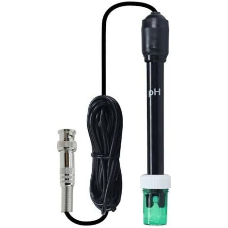 Austauschbare pH-Elektrode mit BNC-Anschluss – 3 Meter langes Kabel – inklusive Kalibrierpulver (4,01, 6,86, 9,18) – für pH-Meter, Regler, Schwimmbäder, Spas und Labore (1/5)