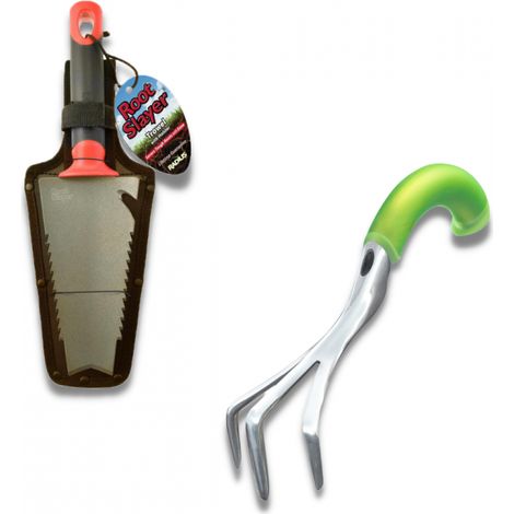 Venteo - RootSlayer à Main + Cultivateur manuel ergonomique - Outils multifonctions pour votre jardin – Jardinage (1/5)
