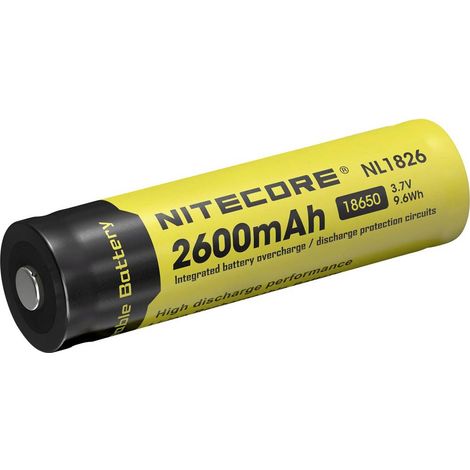 NITECORE BATTERIE LI-ION 18650 2600 MAH 3,7 V 9,6 WH (1/6)