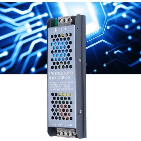 300-W-Magnetschaltnetzteil mit voller Leistung und schwarzem Magnetstreifen für magnetische Beleuchtung, AC 175–250 V/24 V (1/5)