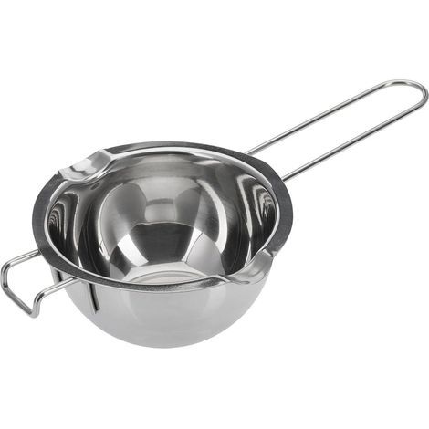 Bain-Marie Container - Stainless Steel - 11 cm Inner Diameter - 6 cm Height - Dual Spouts - For Right And Left Handed Users - 1 Piece (1/5)