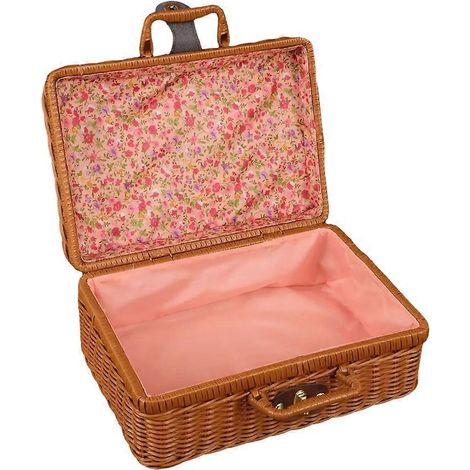 Vintage Aufbewahrungsbox aus PP-Rattan mit Deckel, tragbarer Reisekoffer, ideal als Hochzeitsgeschenk oder für Partyverpackungen (1/5)