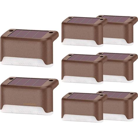 Lot de 8 lampes solaires pour clôtures, balustrades, escaliers, appliques murales - AquaForge (1/5)