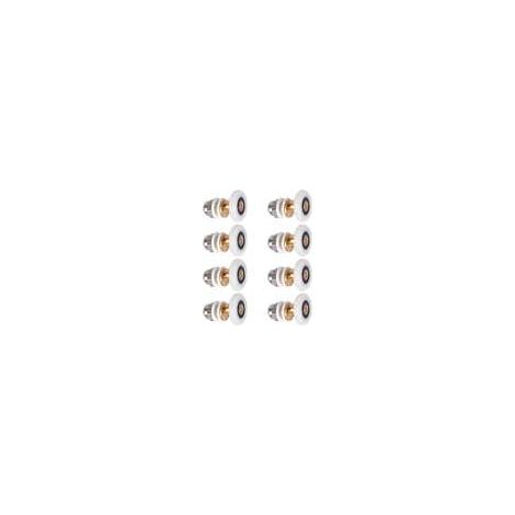 Roulettes de porte de douche - Roulettes de 25 mm pour paroi de douche, roulements de porte coulissante, roulettes de porte, 8 pièces