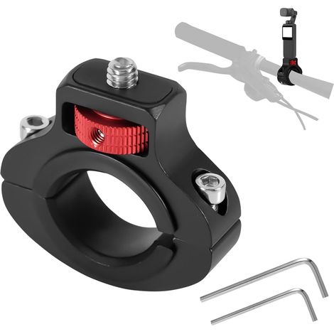 Support de Caméra de Moto, Aluminium Rotatif à 360 Degrés Anti-Retour Support de Pince de Vélo Support de Guidon de Moto pour et Lumière de Remplissage (22-32mm) (1/5)