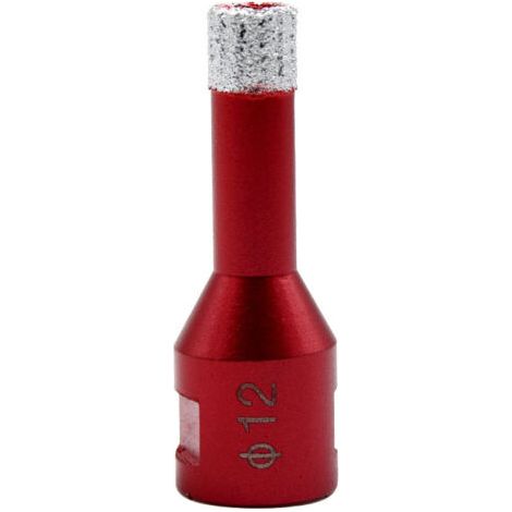 SABIR Foret diamanté avec filetage M14, foret à trous creux brasé haute performance pour carrelage/granit/marbre/porcelaine/verre/céramique (12 mm) (1/5)