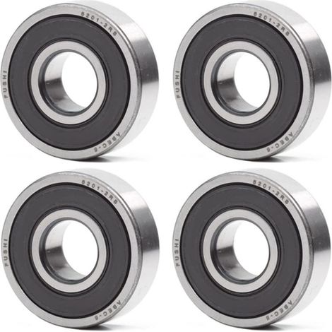 Roulement à billes 6201-2RS 12 x 32 x 10 mm ABEC 5 double joint en caoutchouc pré-lubrifié lot de 4 (1/5)