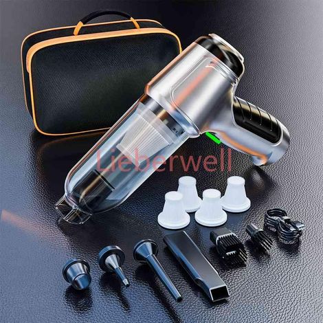 Nouvel aspirateur de voiture SZUK 15000PA, mini aspirateur portable puissant pour appareils ménagers, souffleur portatif, nettoyeur de voiture,PRO Easy 4hapa bag (1/4)