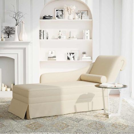 Fauteuil de Salon,Chaise,Fauteuil long avec traversin et accoudoir droit rose lin CFW738937 (1/5)