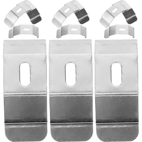 Supports de Fixation en Métal Argenté pour Stores Enrouleurs 12pcs Robustes et Stables, Extensions Accessoires pour Tringles à Rideaux pour Traitements de Fenêtres (1/5)